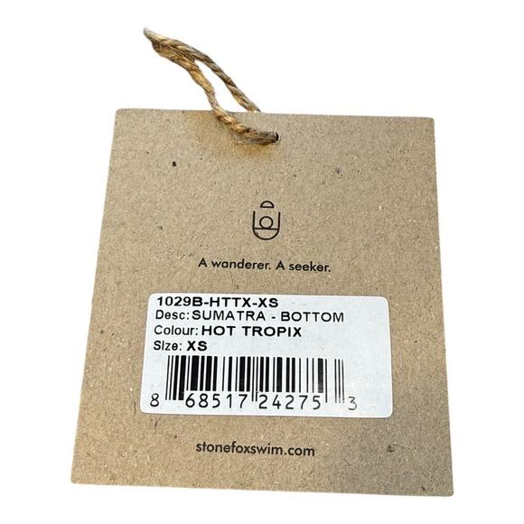 NEW Stone Fox‎ Swim Women’s XS Sumatra Bikini Bottom Hot Tropix NWT - Picture 3 of 4